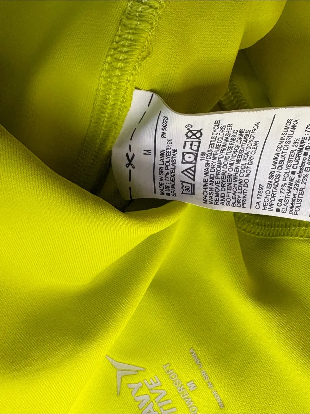Size Medium Old Navy Active Neon Yellow Athletic Biker Shorts
